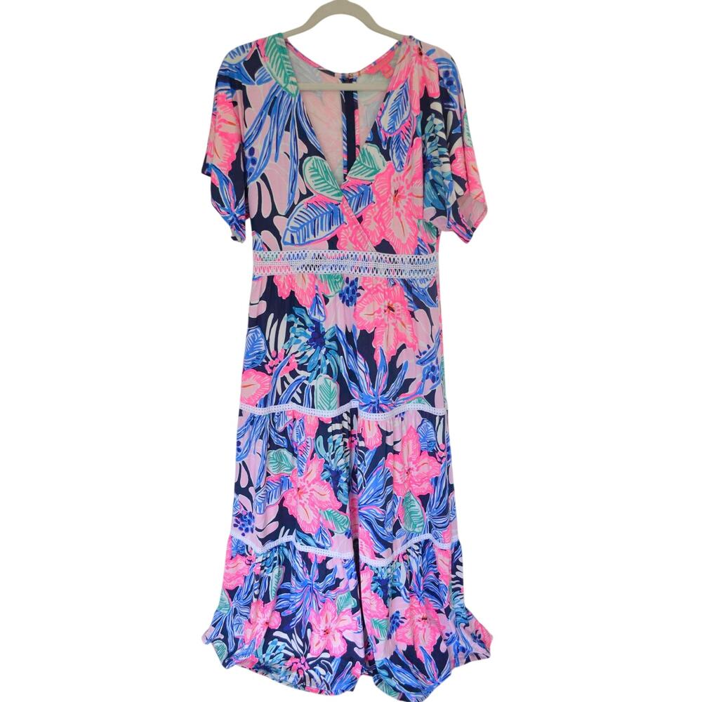 Lilly Pulitzer Maribella Maxi Sugar Mambo Size 8 - Picture 3 of 7